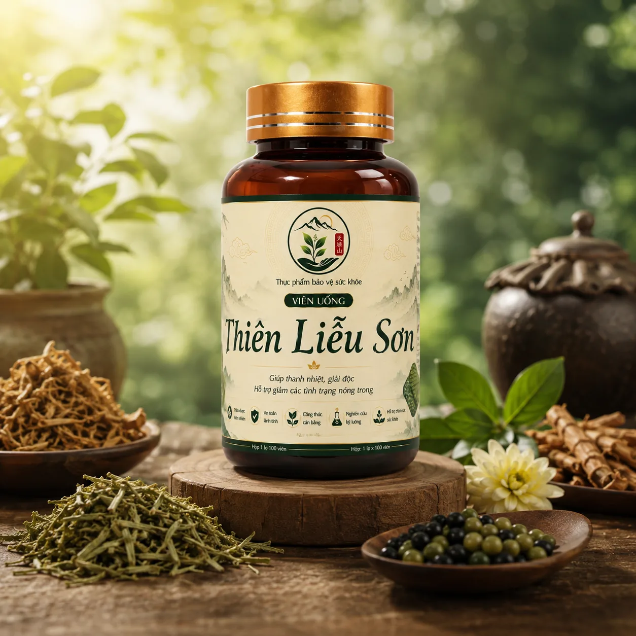 Viên uống Thiên Liễu Sơn – lọ 100 viên thảo dược