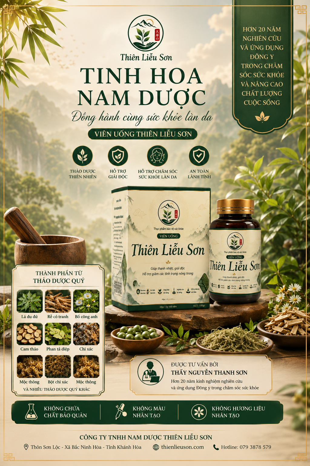 Thiên Liễu Sơn – viên uống thảo dược hỗ trợ chăm sóc làn da